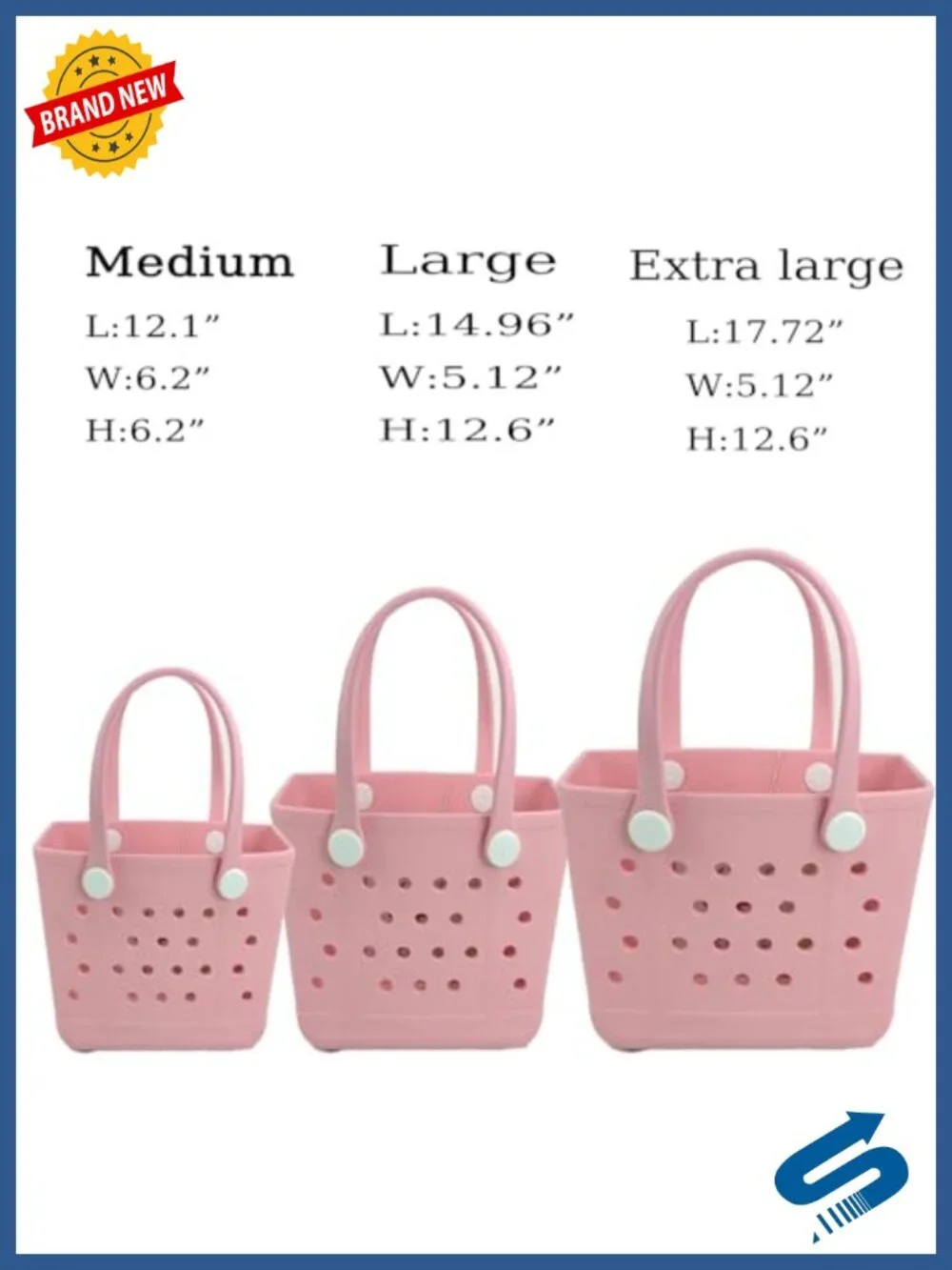 Small Rubber Tote Bag - Waterproof Beach & Travel Bag Durable EVA